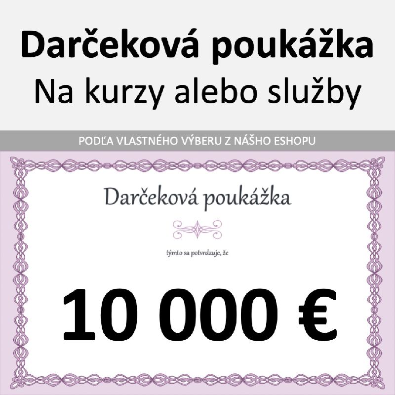 Darčeková poukážka 10000 €