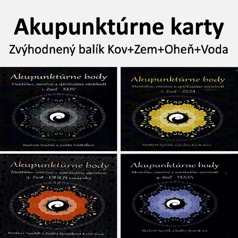 Zvýhodnený balík výukové karty kov+zem+oheň+voda