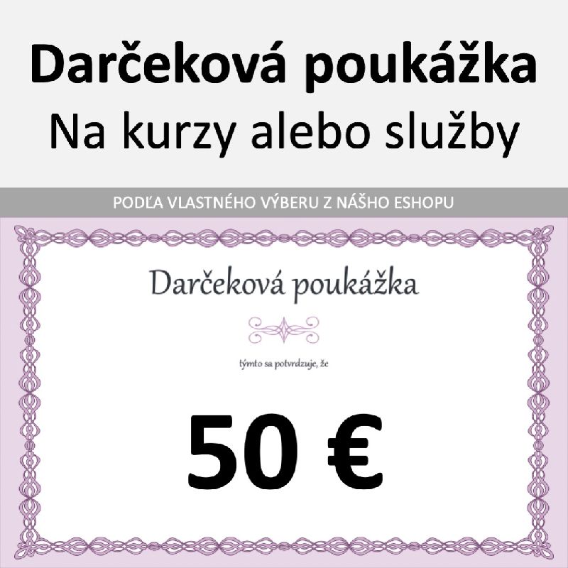 Darčeková poukážka 50 €