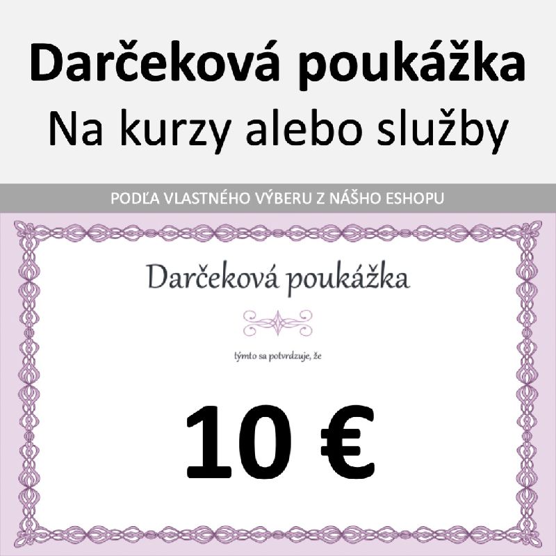 Darčeková poukážka 10 €