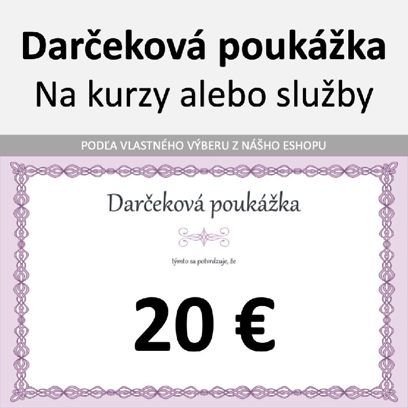 Darčeková poukážka 20 €