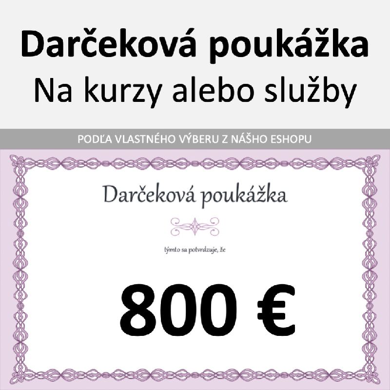 Darčeková poukážka 800 €