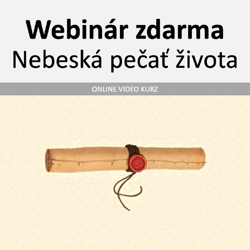 Nebeská pečať života - webinár zdarma